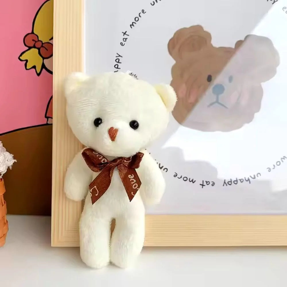 Plush Bear Plaid Animated Cute Keychain Toy Christmas Gift Soft and Comfortable