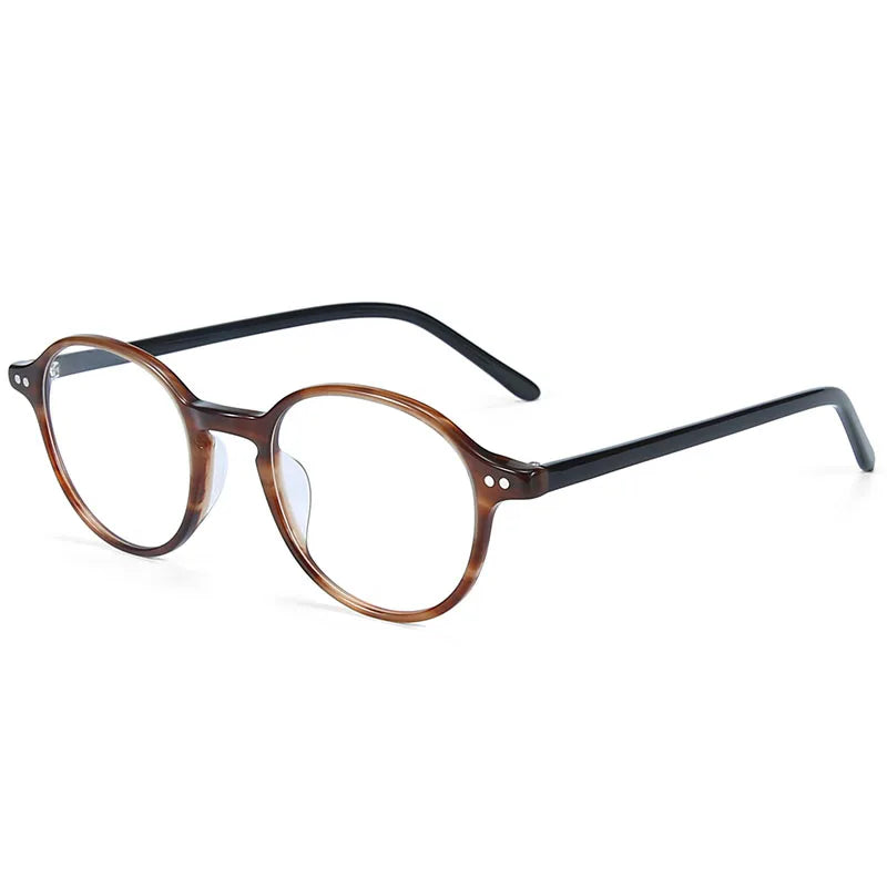 ZENOTTIC XS Size Unisex Ultralight Acetate Small Round Eyewear Anti Blue Light Blocking Computer Glasses Fashion Optical Frame