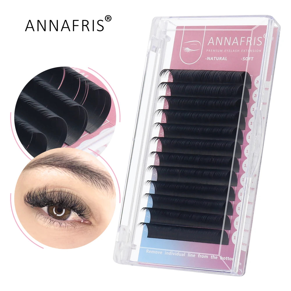 GAHAMACA Eyelash Extension 0.07mm C/D/L/LU Curl Lash 3dW-Shape Eyelashes Extension Natural Soft Premade False Lashes ๏ปฟWholesaled