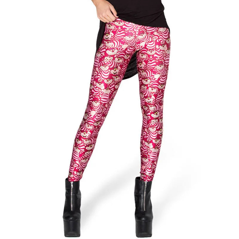 Summer Women Mermaid Printed Galaxy Leggings Animal Donald Duck Cartoon Characters Legging Pants Black Milk Leggins G L-1467