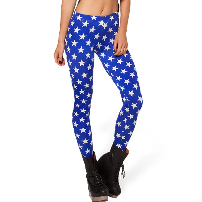 Summer Women Mermaid Printed Galaxy Leggings Animal Donald Duck Cartoon Characters Legging Pants Black Milk Leggins G L-1467