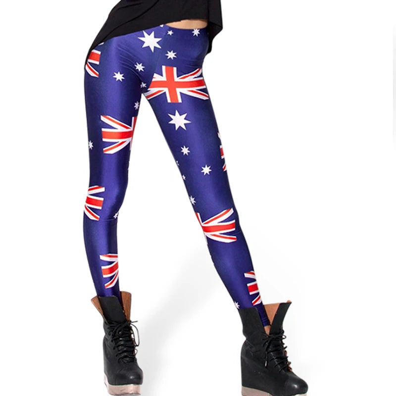 Summer Women Mermaid Printed Galaxy Leggings Animal Donald Duck Cartoon Characters Legging Pants Black Milk Leggins G L-1467