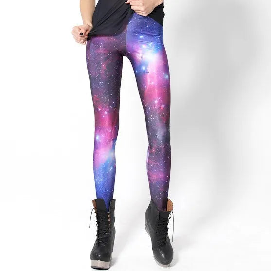 Summer Women Mermaid Printed Galaxy Leggings Animal Donald Duck Cartoon Characters Legging Pants Black Milk Leggins G L-1467