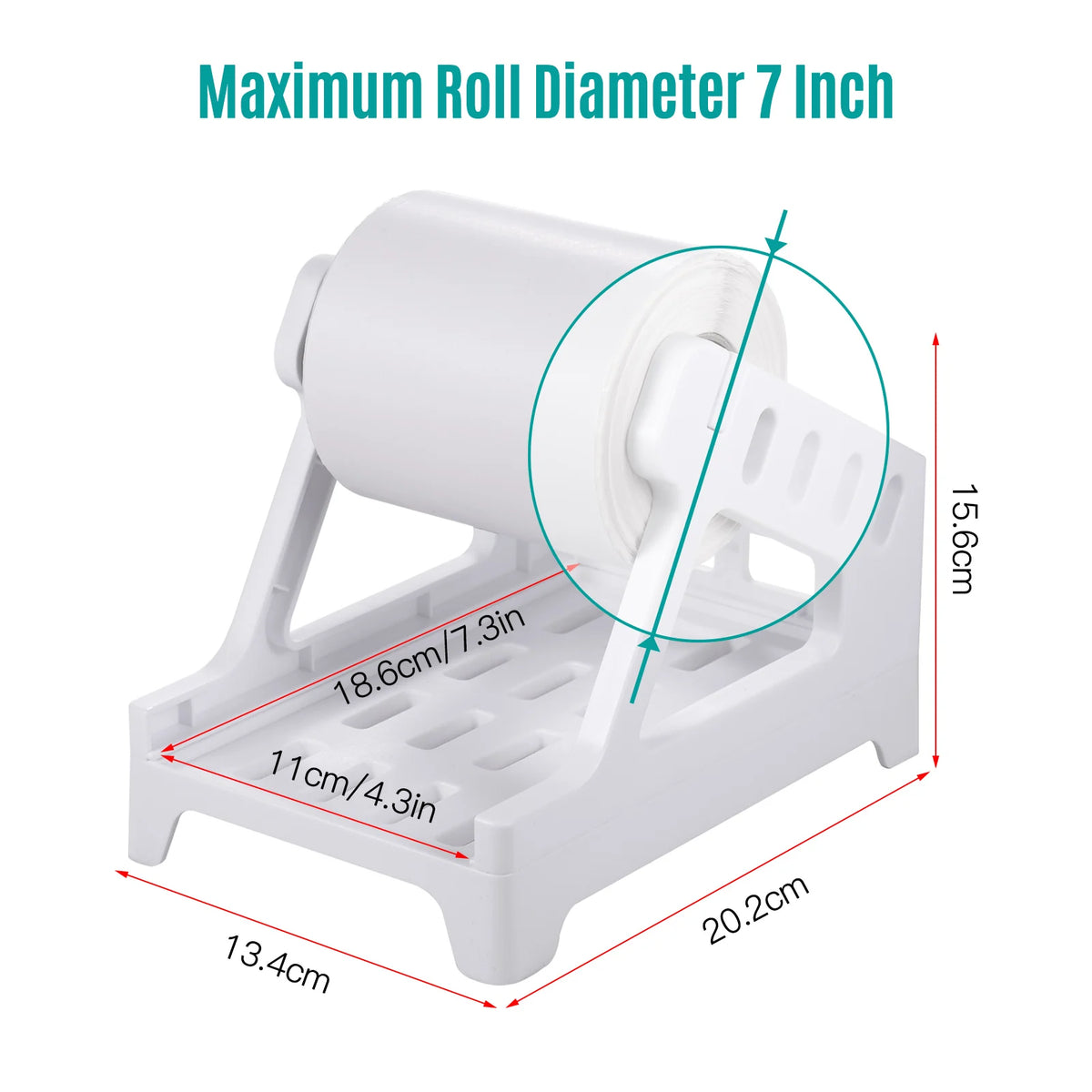 Label Holder for 4x6 Shipping Labels Printer Rolls and Fanfold Labels 2 in 1 Work for Desktop Themal Label Sticker