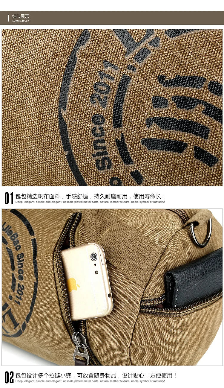 Durable Multifunction Handbag Men Canvas Bag Training Gym Bag Women Fitness Bags Outdoor Sports Bags for Male&Female duffel bags