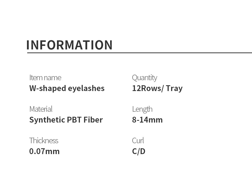 GAHAMACA Eyelash Extension 0.07mm C/D/L/LU Curl Lash 3dW-Shape Eyelashes Extension Natural Soft Premade False Lashes ๏ปฟWholesaled