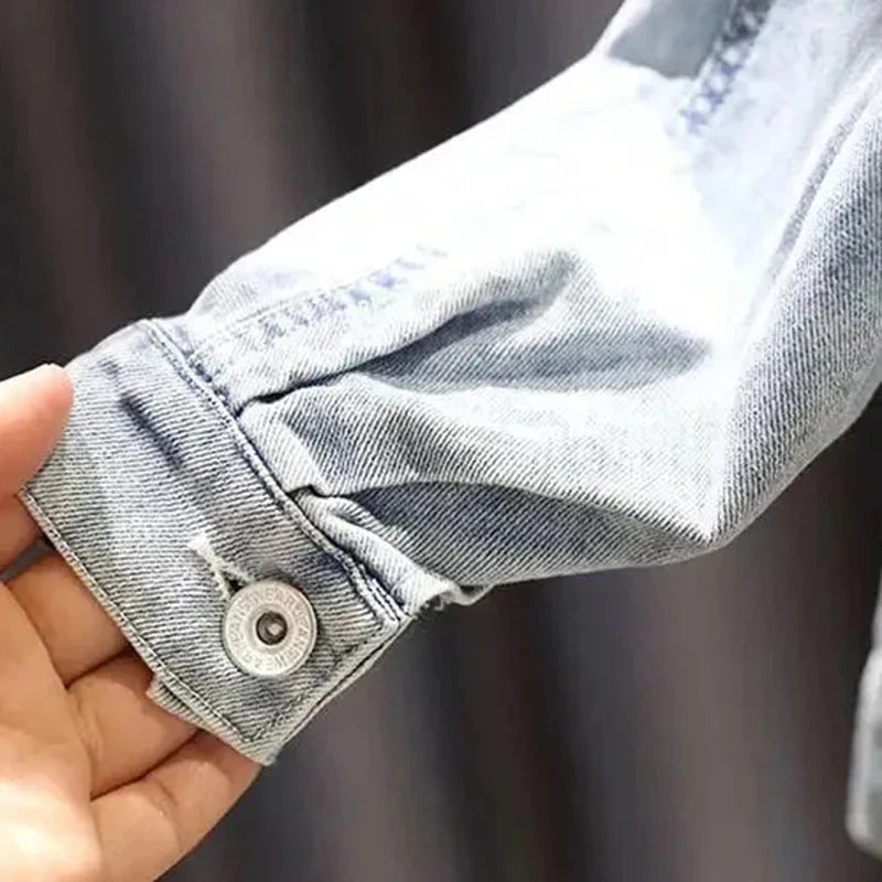1-10 Years Baby Girls Denim Jacket New Fashion Kids Jean Coat For Girls Sweet Lace Design Princess Outerwear Children's Clothing