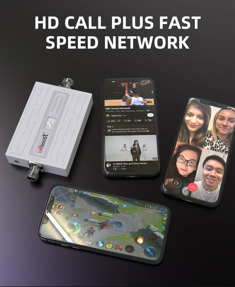 Callboost 4G LTE B5 Cellular network Phone Network Transceiver 850MHz Cell Phone Amplifier repeater 68dB 20dBm signal enhancer