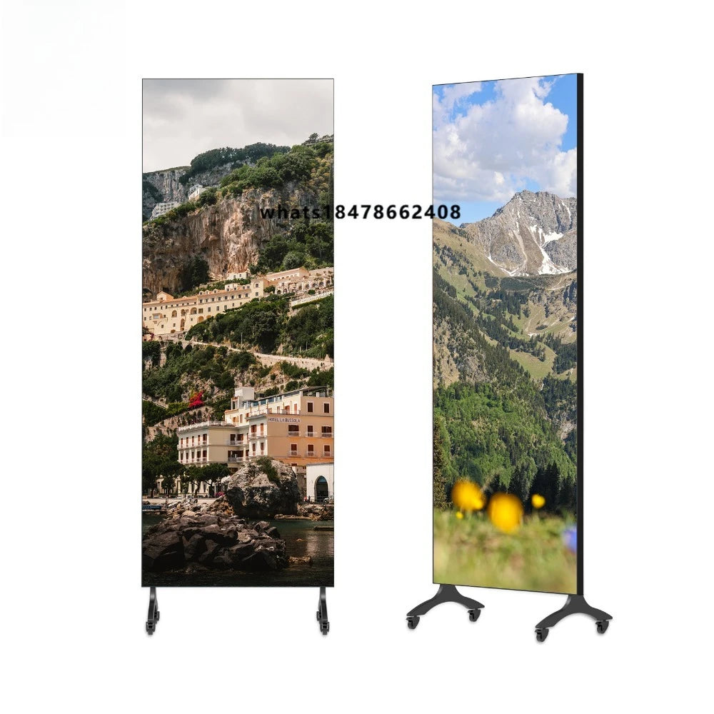 ZDHQ ultra-thin full-view indoor digital advertising LED display with 1-year warranty, suitable for retail mall promotions