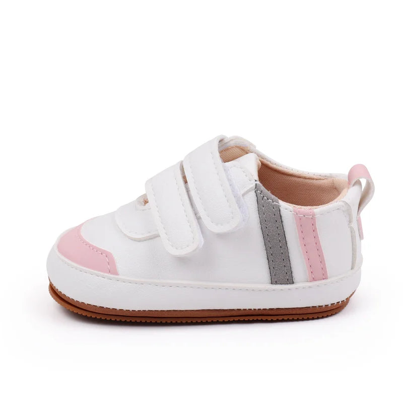 Baby Shoes Soft PU PVC High Quality Anti-slip Sole Newborn Toddler Prewalking Sneaker Spring and Autumn Style 2024 New BXC3223