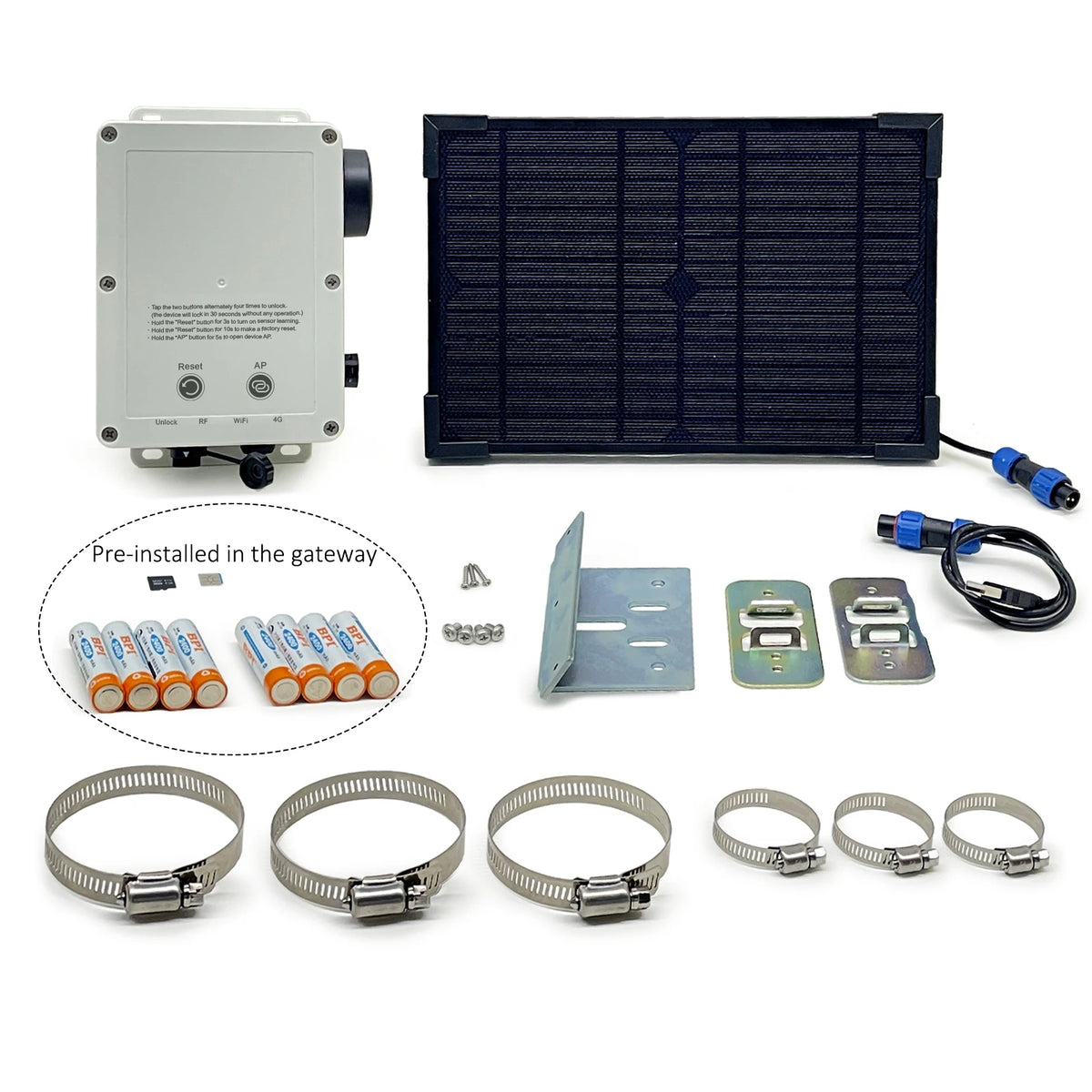 Ecowitt WS6210_C / WS6210S_C 4G & Wi-Fi Weather Station Mobile Gateway with Solar Panel