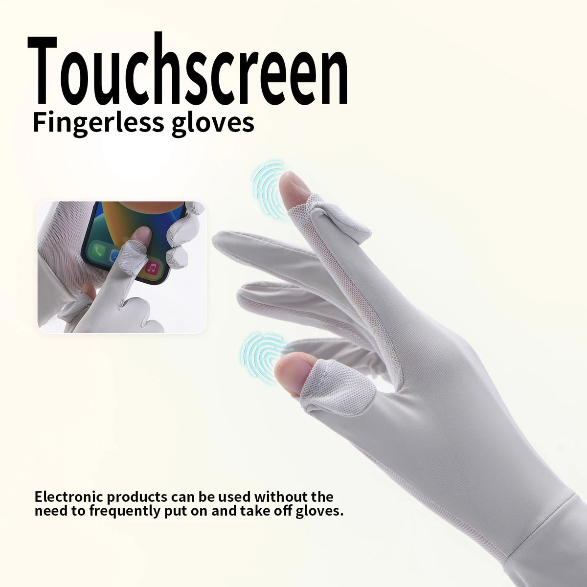 Summer Sunshade Gloves Quick Drying Touch Screen Outdoor Sports Cycling Gloves Breathable Non Slip UV Sun Protection Gloves