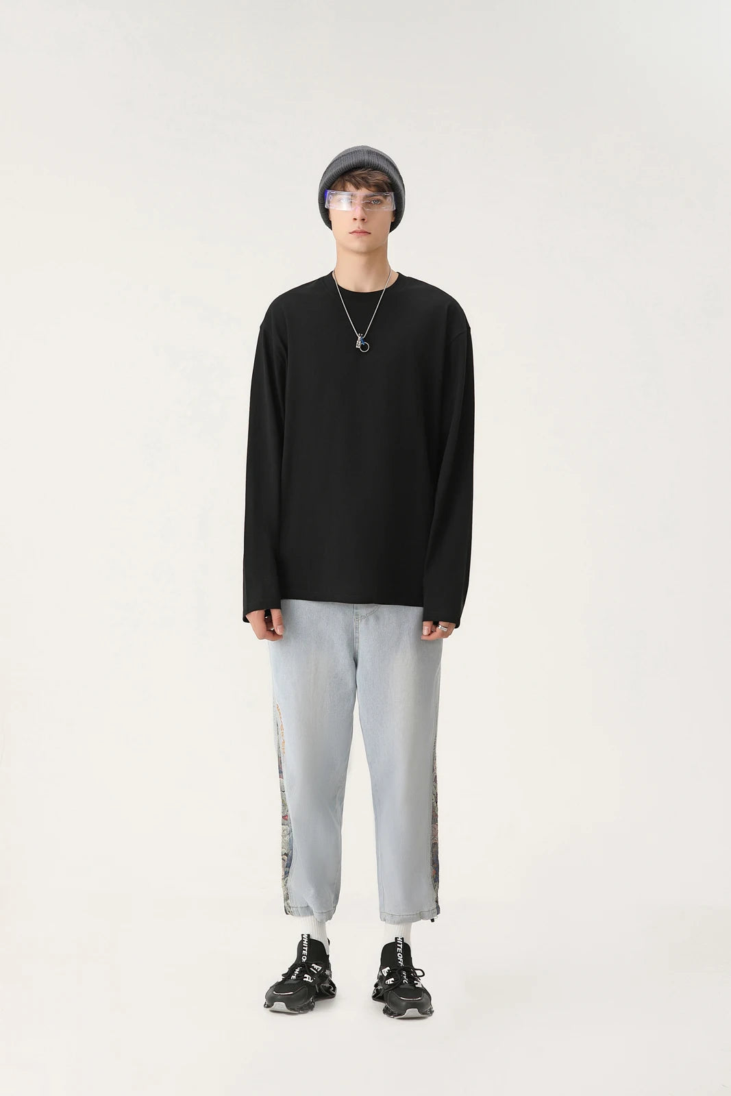 DIY Customize Long Sleeve T-Shirt Fashion T-Shirt Men Women Your Logo/Picture 100% Cotton Oversized Autumn Winter Tops