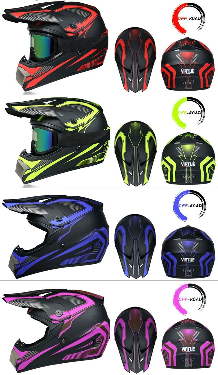 Off Road Motorcycle Helmet DOT Certified Motocross Dirt Bike Helmet ATV MX Downhill Racing Full Face Helmet Casco Moto Capacete