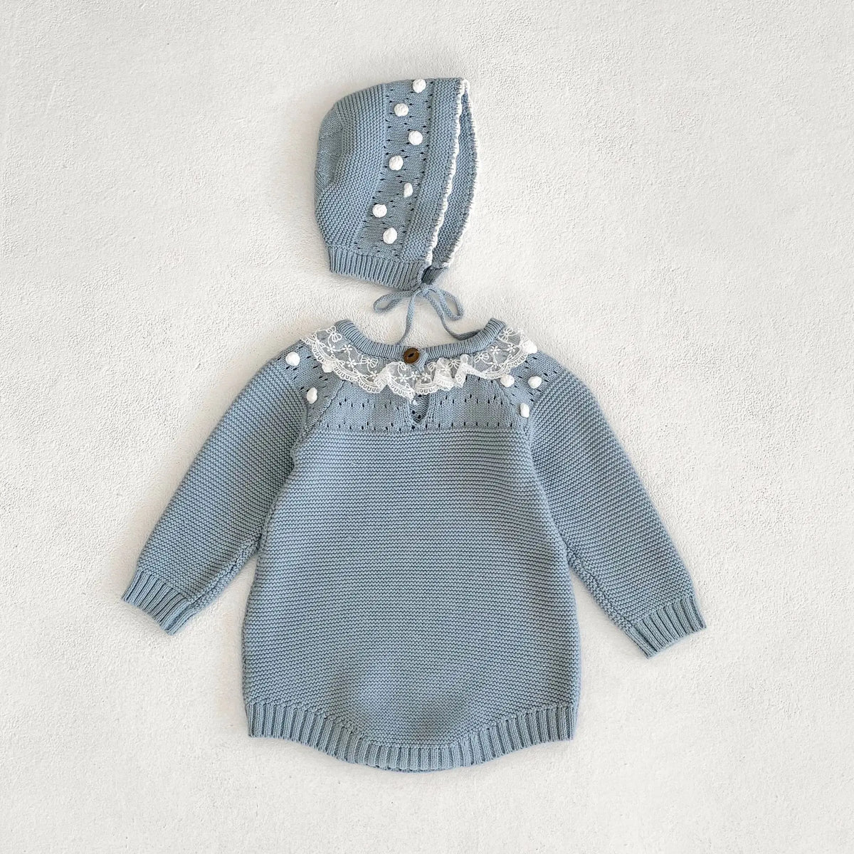 0-24M Baby Girl Romper Knit New Newborn Lace Warm Long Sleeve Jumpsuit Infant Princess Party Romper Toddler Fall Spring Clothing