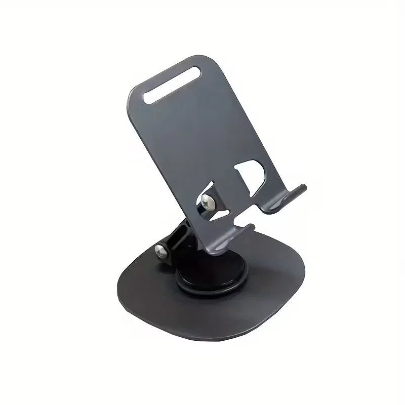 Aluminum Alloy Mobile Phone Stand - Waterproof 360° Rotatable Desktop Stand with 2-Position Adjustable Foldable Design