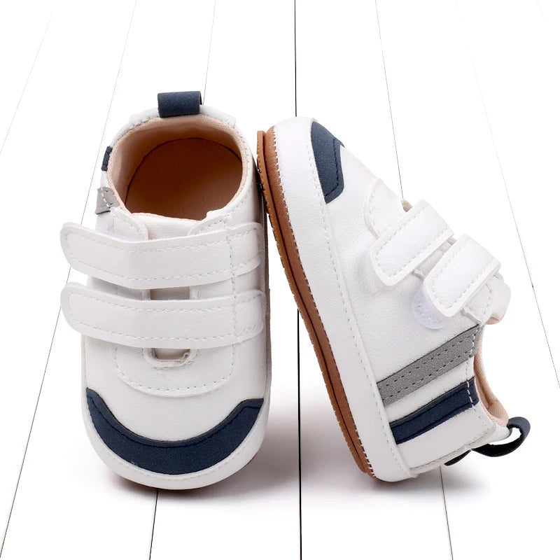 Baby Shoes Soft PU PVC High Quality Anti-slip Sole Newborn Toddler Prewalking Sneaker Spring and Autumn Style 2024 New BXC3223