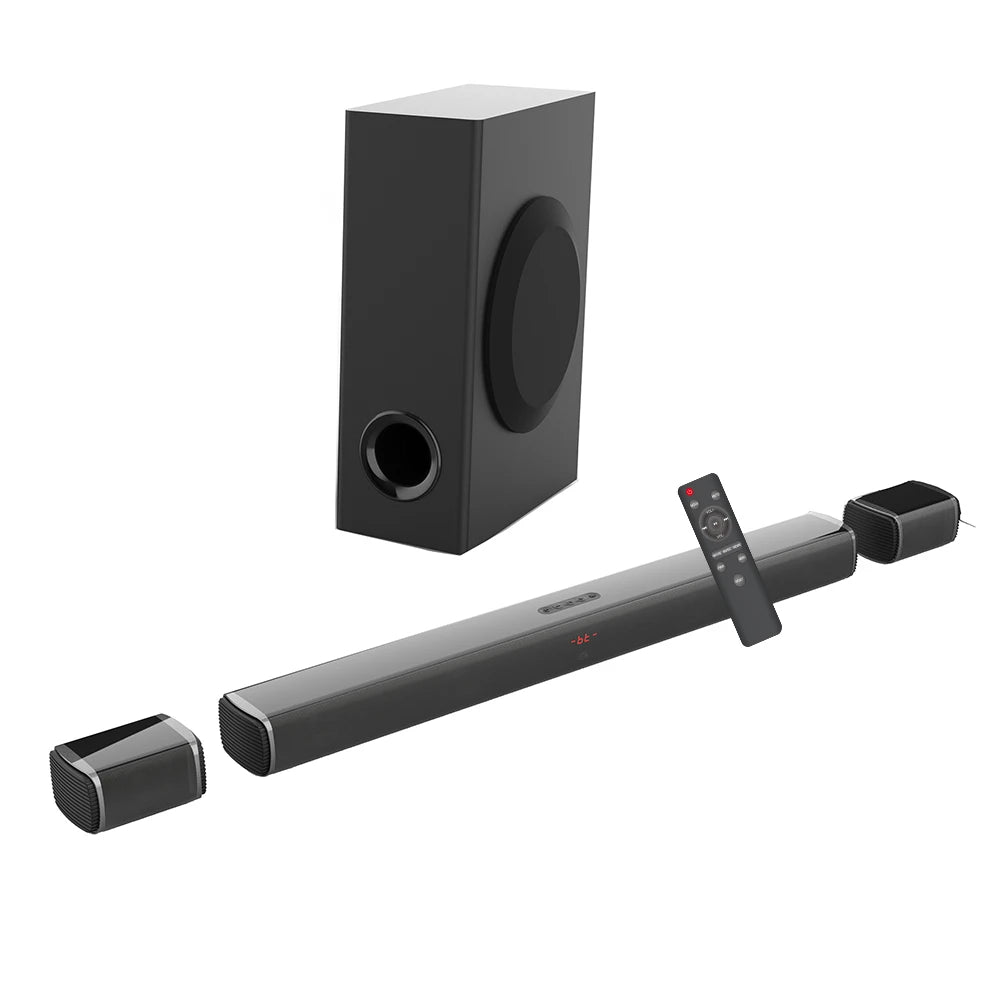 36-Inch 5.1 channel home theater surround sound speaker with subwoofer TV surround sound with TV ARC, coaxial, optical