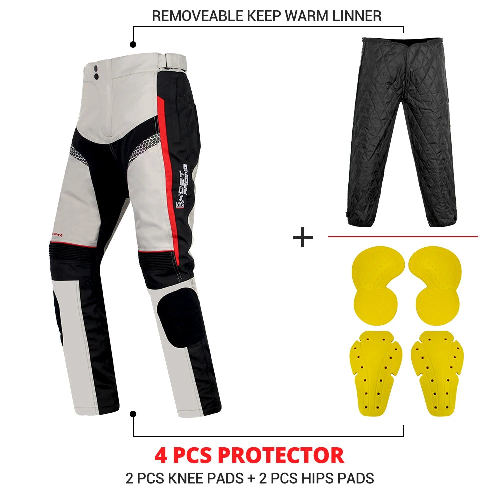 New Motorcycle Jacket Pants Suit Protective Gear Motorbike Riding Jacket Waterproof Windproof Motorcycle Pants Suit