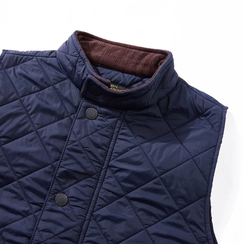 New corduroy thick plus cotton quilted vest for men for autumn and winter