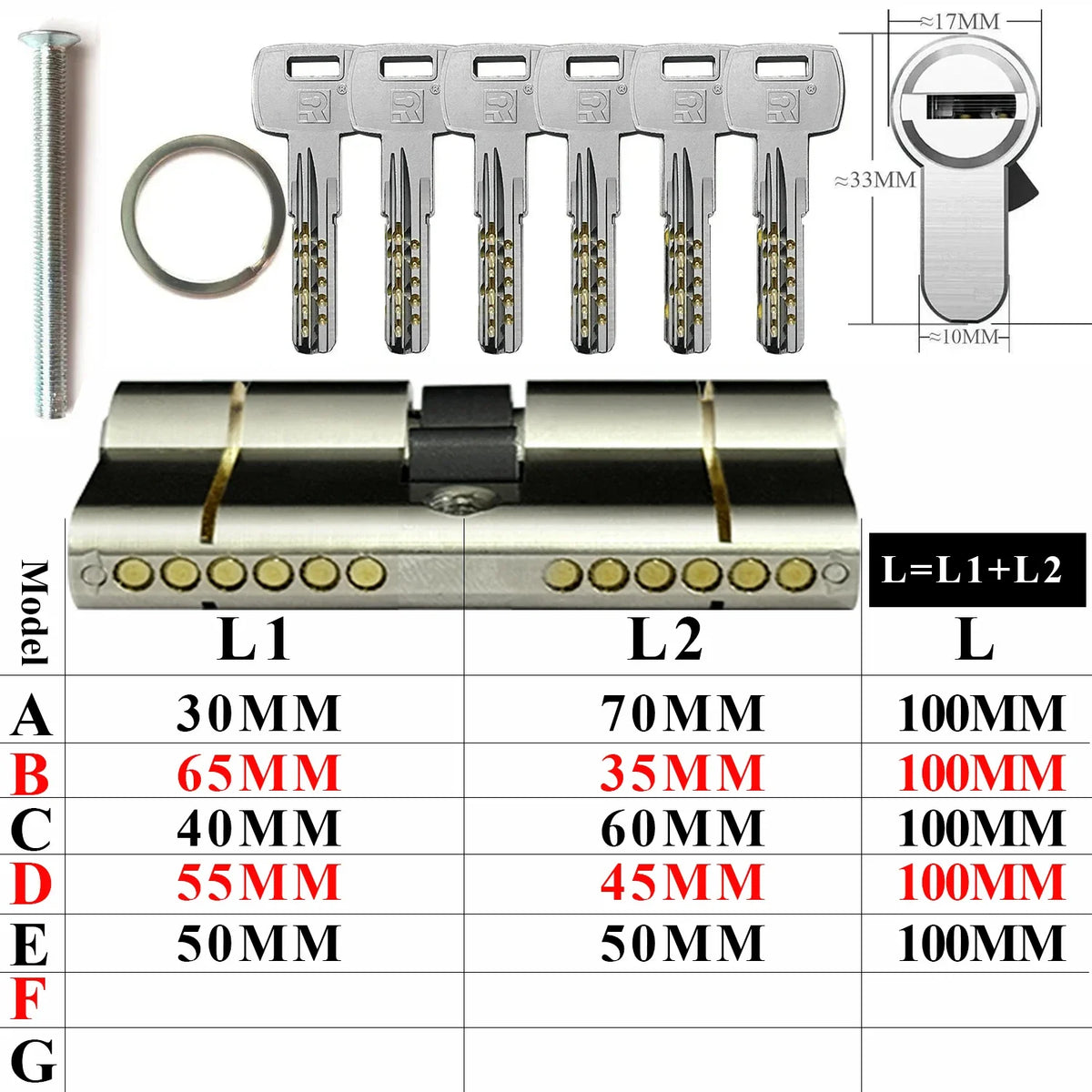 European standard high quality Cylinder door,11-pin anti-theft cylinder door Entry door lock Cylinders for locks Entrance doors
