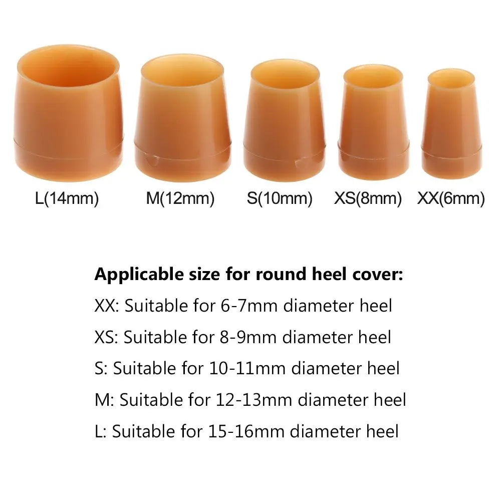 1 Pair Heel Protector Useful Antislip High Heeler Stoppers Wearable Non-slip Round Heel Shockproof Shoes Accessories