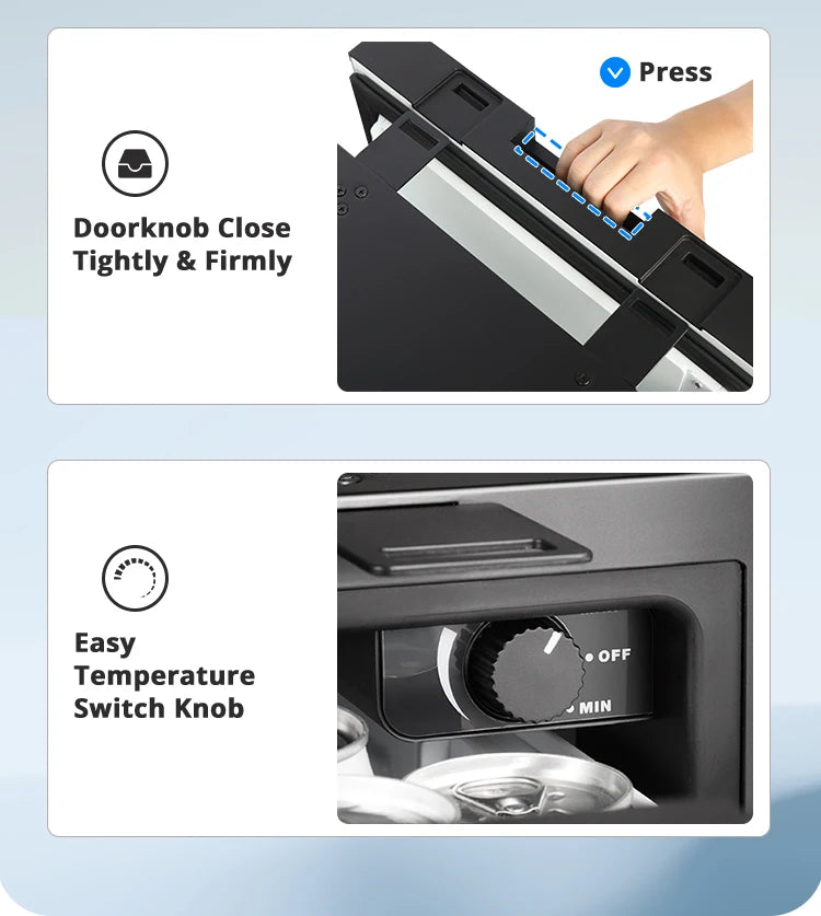 23L Marine Fridge Built In Refrigerator 12 Volt 24 Volt Car Auto Drawer Freezer For Outdoor
