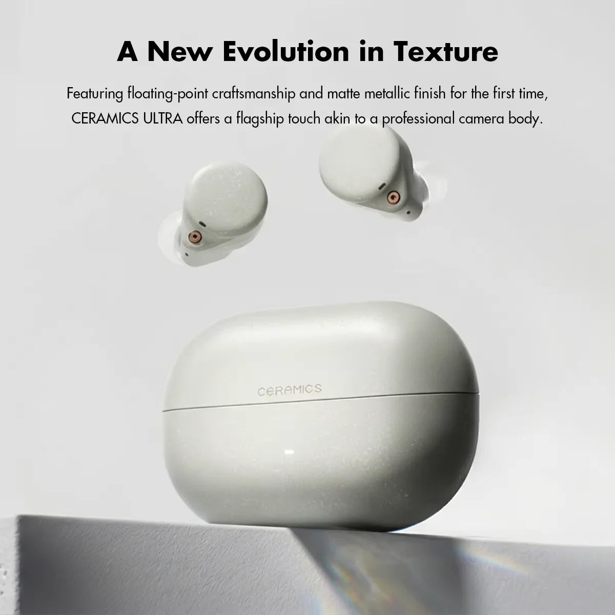 ROSESELSA Ceramics Ultra Wireless Earbuds 50dB Hybrid ANC HiFi Earphones LHDC LDAC 4Mic AI Noise Reduction 40H Battery