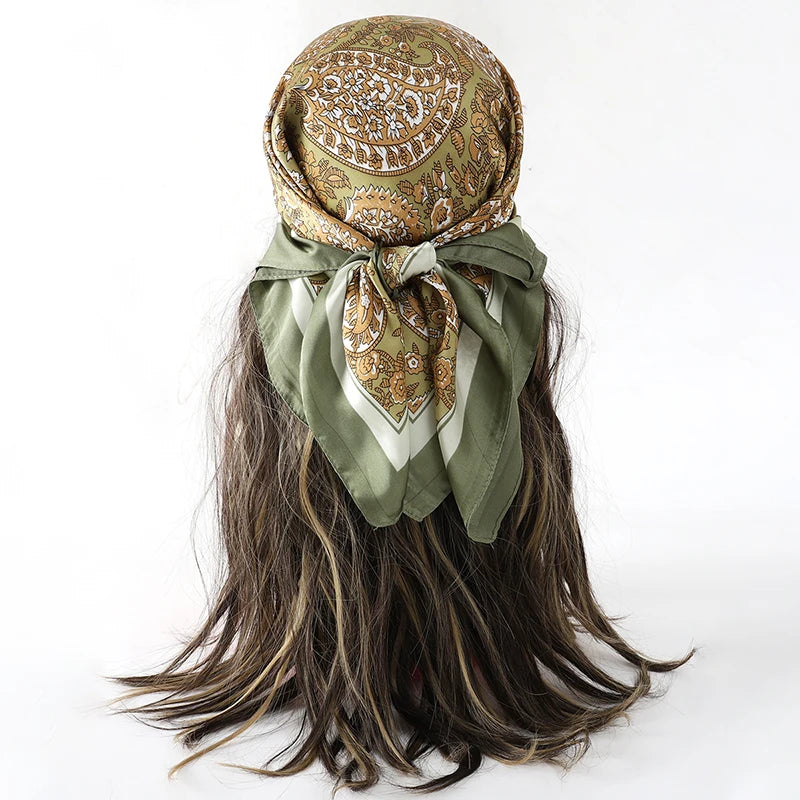 Lady Hair Dot Scarf Female Silk Square Scarves Head Wraps for Women Bandana Fashion Foulard Shawls Female Neckerchief Summer