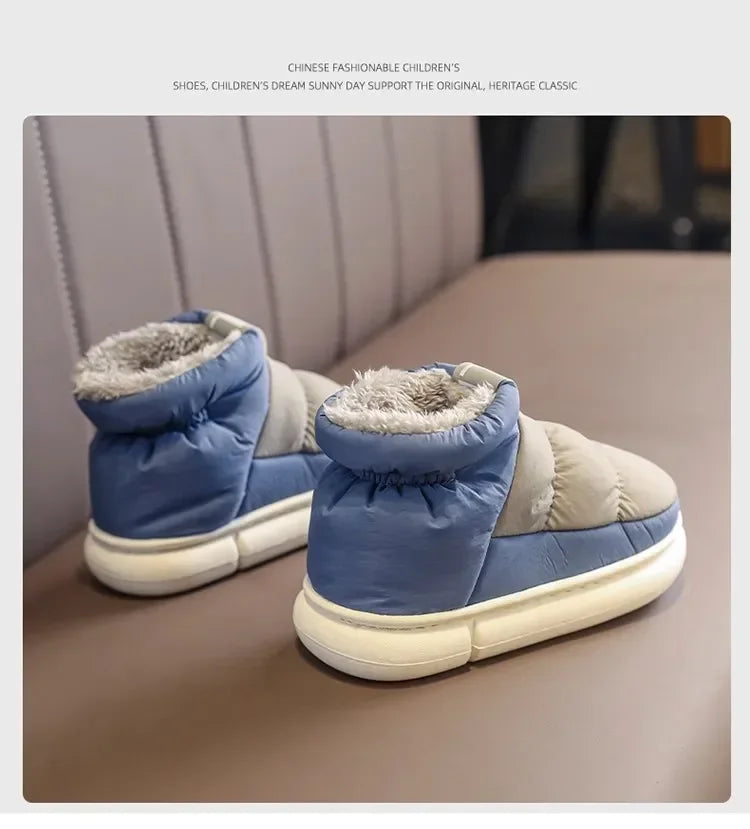 Snow Boots Men Women Winter New Lovers Plush Thick Comfortable Cotton Shoes Waterproof Anti Slip Outdoor Casual Shoes Flats