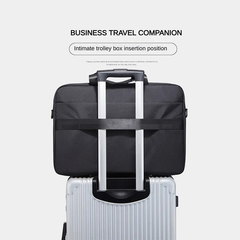 Men's Handbag Custom Image With Printed Logo Name Business Briefcase15.6-17.3inch Nylon Waterproof Laptop Bag