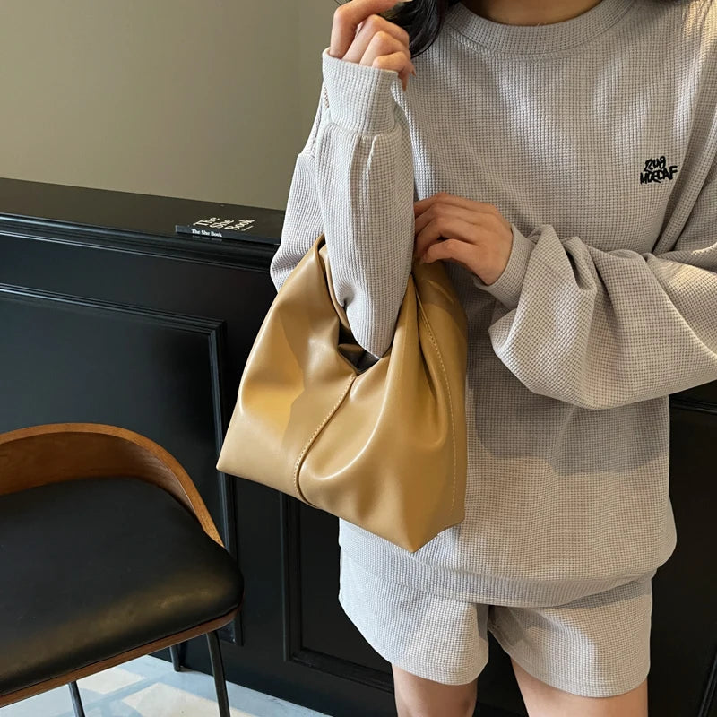 LEFTSIDE Design Small PU Leather Shoulder Bag For Women 2025 New Trend Fashion Y2K Handbags and Purses Females Bucket Bag