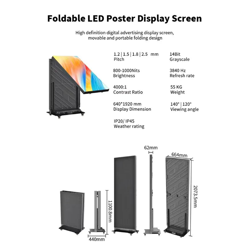 Indoor Portable Screen Advertising Display Screen Module