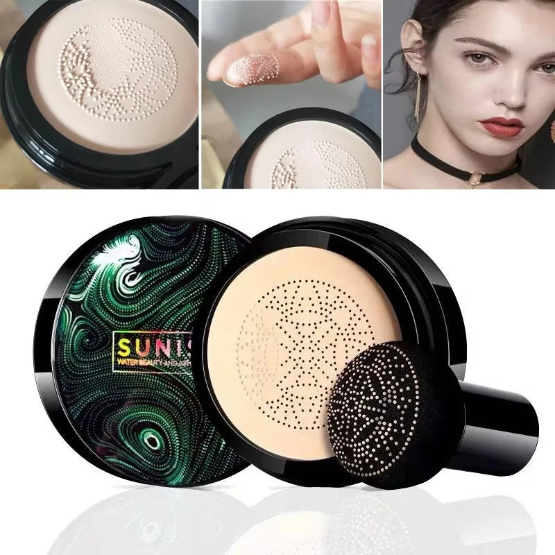 Sunisa Magic Mushroom Head Air Cushion CC Cream Waterproof Brighten Concealer Foundation Hydrating Makeup Base Skin Care Women
