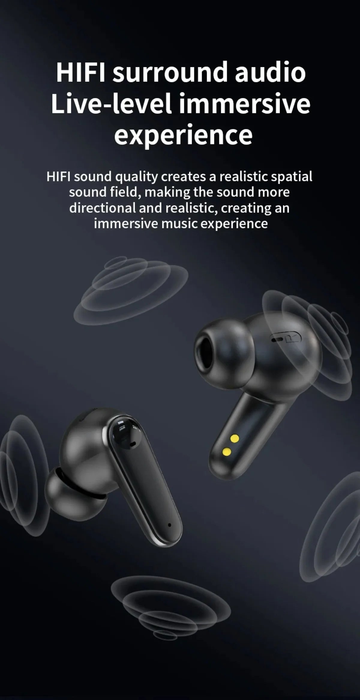 Smart Touch Control Translation Headphones Language Translator Bluetooth Wireless Earphone Noise Cancelling Music Sports Earbuds