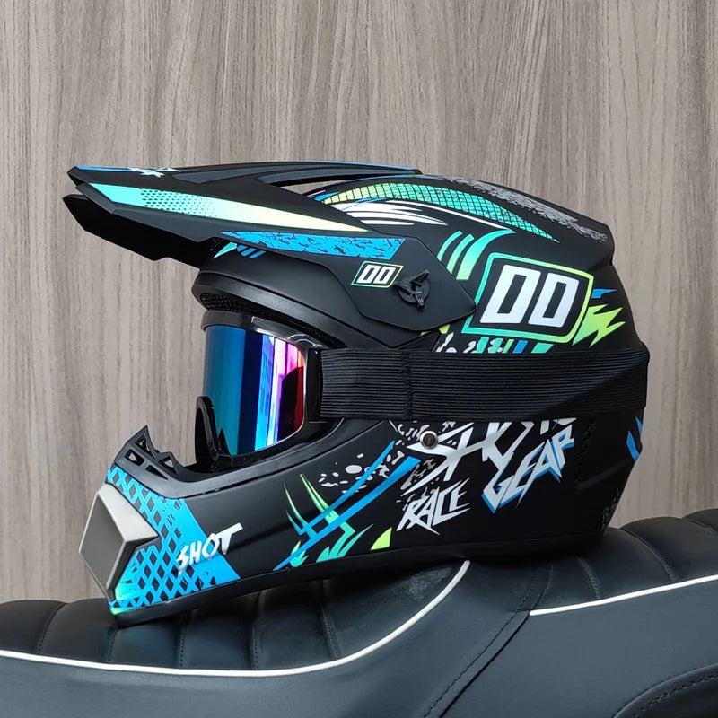 Off Road Motorcycle Helmet DOT Certified Motocross Dirt Bike Helmet ATV MX Downhill Racing Full Face Helmet Casco Moto Capacete