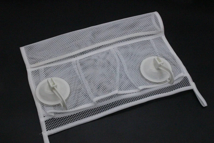 Baby Shower Bath Toys White Baby Kids Toy Storage Mesh with Strong Suction Cups Toy Bag Net Bathroom Organizer for Kids Toddlers