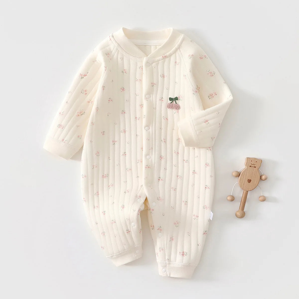 AYNIGIELL Autumn and Winter Newborn Jumpsuit, High-quality Pure Cotton Baby Girl Clothing 0-18 Month Baby Boy Outdoor Wear