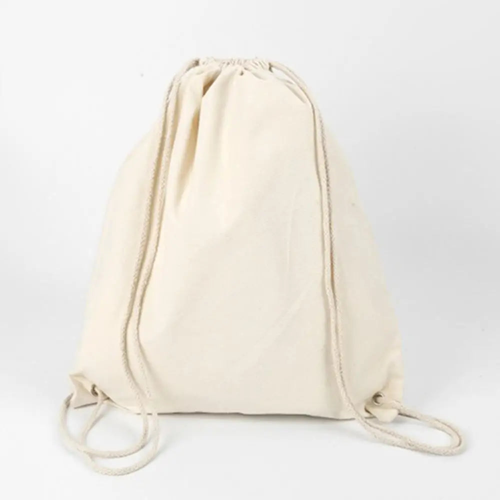 Cotton Canvas Drawstring Backpack Bag Gym Sackpack Sports String Sackpack Storage Gift Bag 2 Pack Black 34.5x40cm Casual