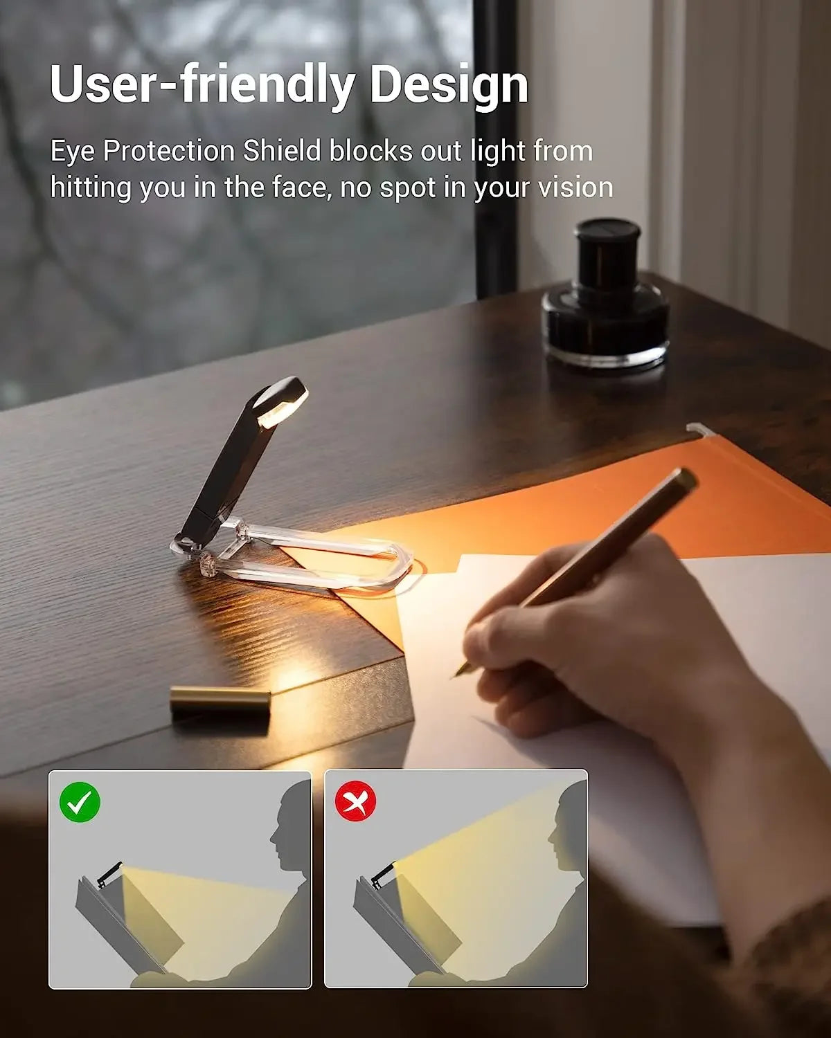 LED USB Rechargeable Book Light Reading Light Eye Protection Night Light Portable Clip Desk Light Bookmark Read Light Night Lamp