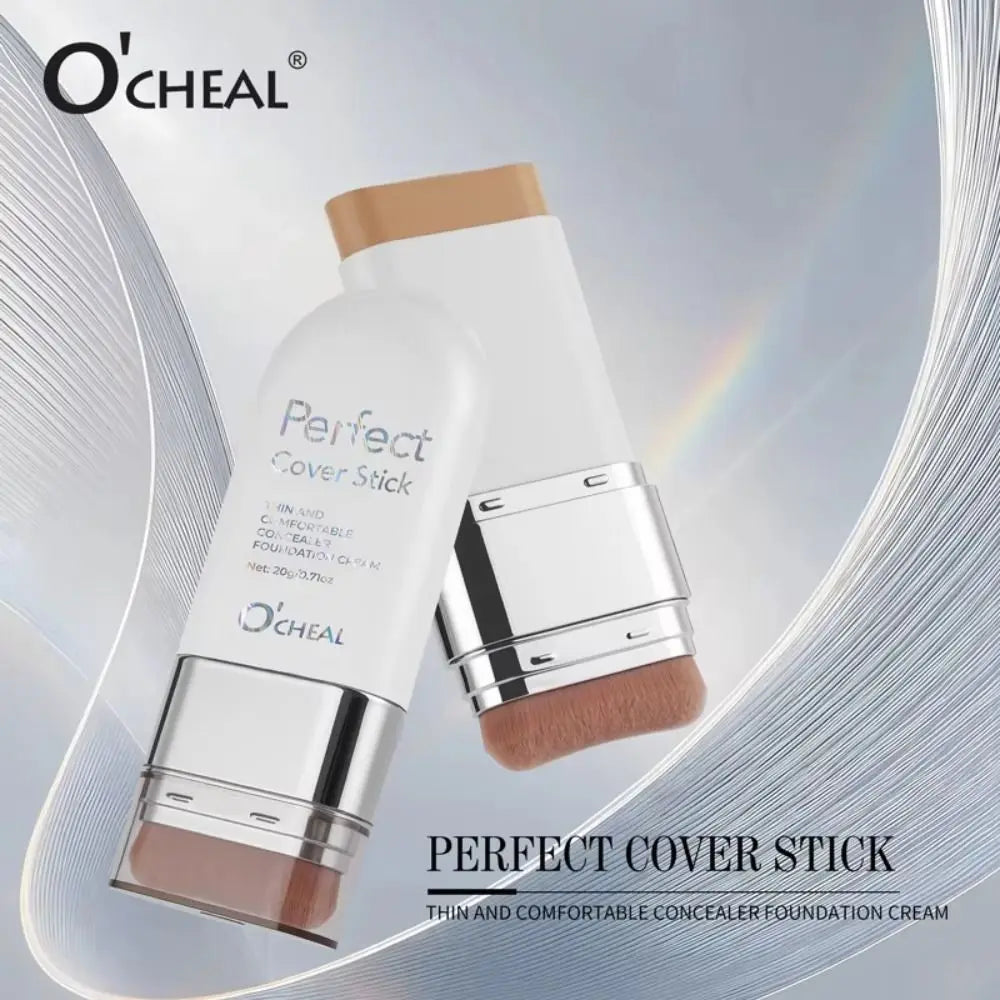 Thin and Comfortable Perfect Cover Stick Waterproof Instant Natural Concealer Foundation Stick with Brush Long-lasting
