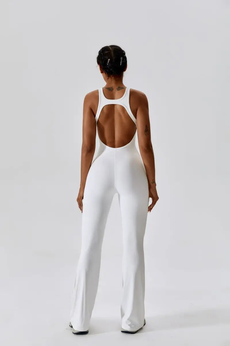 Summer Sport Yoga Jumpsuit Dance Traning Bell Bottoms One-Piece Clothes for Women Sport Set Women Workout Clothes for Women