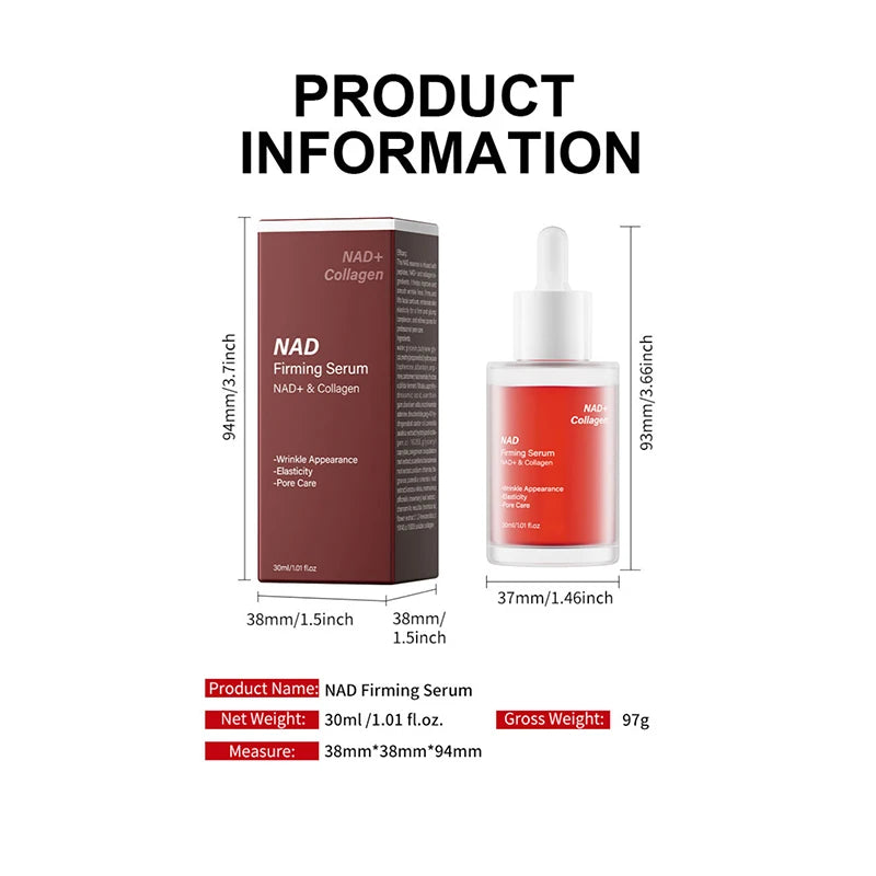 Pdrn Pink Peptide Serum Nad+ Collagen Firming Facial Essence Niacinamide Hydrating Serum Improve Elasticity Nourishing Face Care