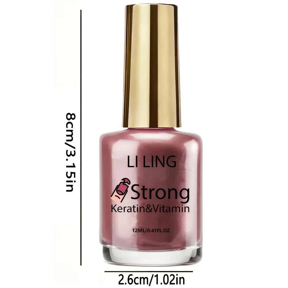 Rose Gold Mirror Polish, Quick-Dry, Wear-Resistant, Keratin, Strengthens Nails. 2-in-1 care. Daily & Festive Must-Have.