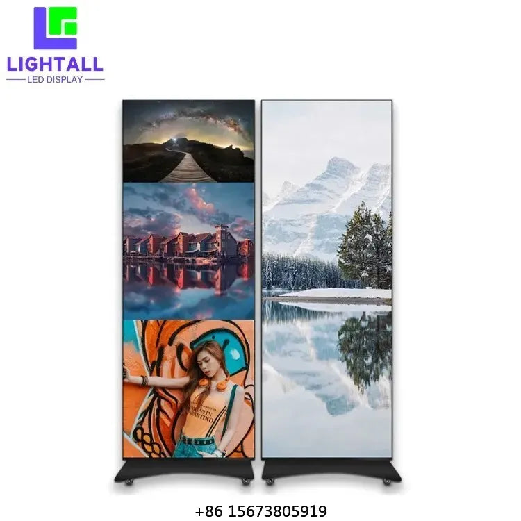 New Arrival Indoor Outdoor Capacitive Stand Floor Advertising Poster Screen Full Color Digital LED Display Screen