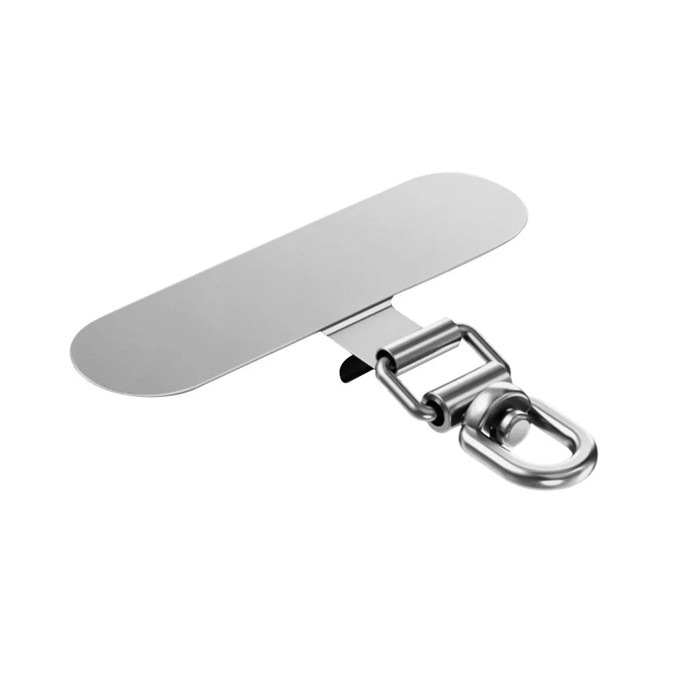 Ultra-thin Phone Lanyard Clip Patch 360° Rotatable Stainless Steel Phone Case Hanging Rope Anti-fall Snap Strap Case Clip