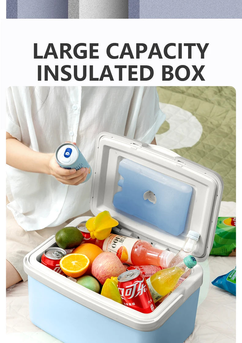 BISINNA Camping Ice Box 6L/9L/15L Portable Fishing Cooler Box Car Fridge Outdoor Beach Fishing Picnic Barbecue Ice Bucket