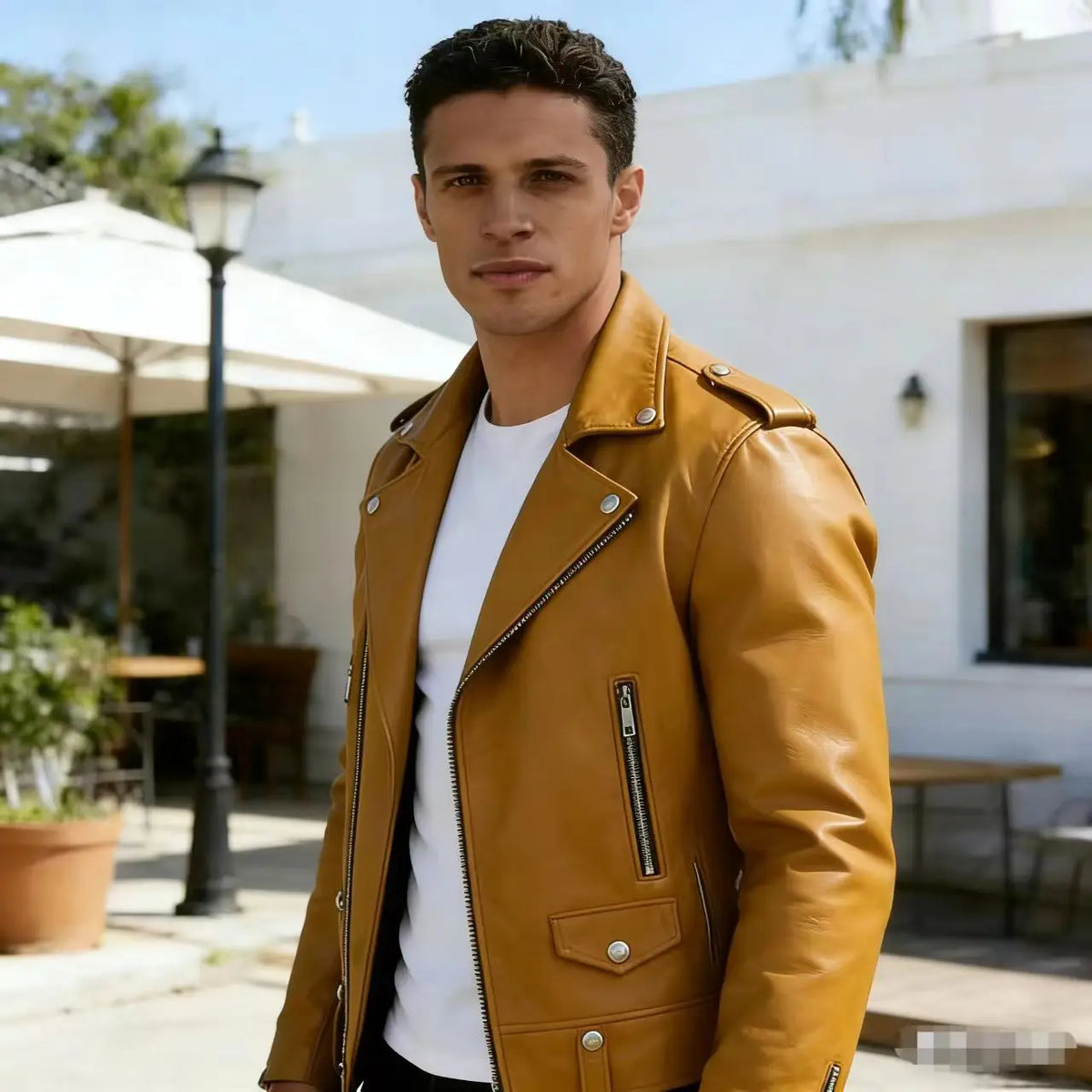 New Fashion Autumn Winter Men Solid Color Long Sleeve Zipper Slim Simple Trendy Faux Leather Coats Male Streetwear Top Clothes
