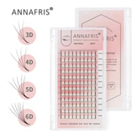 GAHAMACA Eyelash Extension 0.07mm C/D/L/LU Curl Lash 3dW-Shape Eyelashes Extension Natural Soft Premade False Lashes ๏ปฟWholesaled