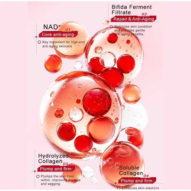 Pdrn Pink Peptide Serum Nad+ Collagen Firming Facial Essence Niacinamide Hydrating Serum Improve Elasticity Nourishing Face Care